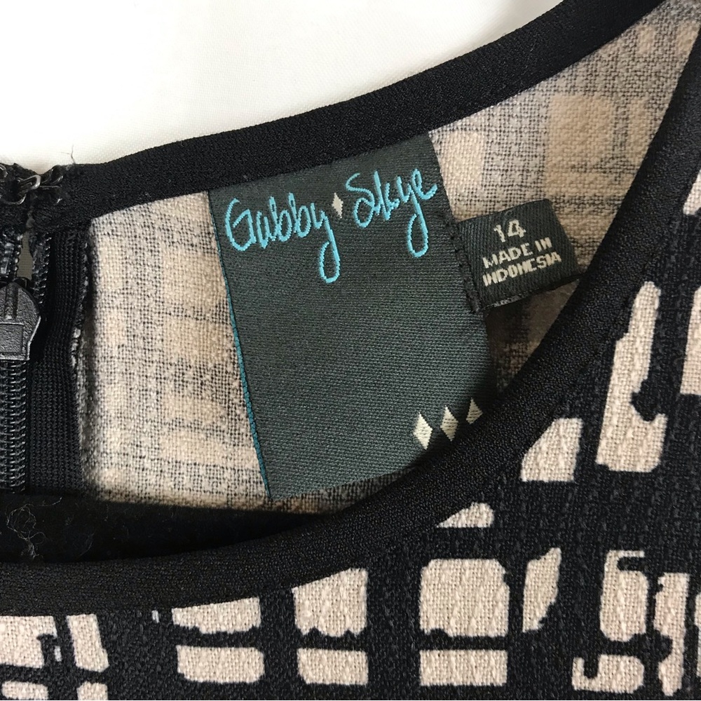 Gabby Skye Tan/Black Mixed Print Dress - Picture 5 of 16